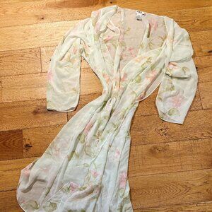 Full length floral robe